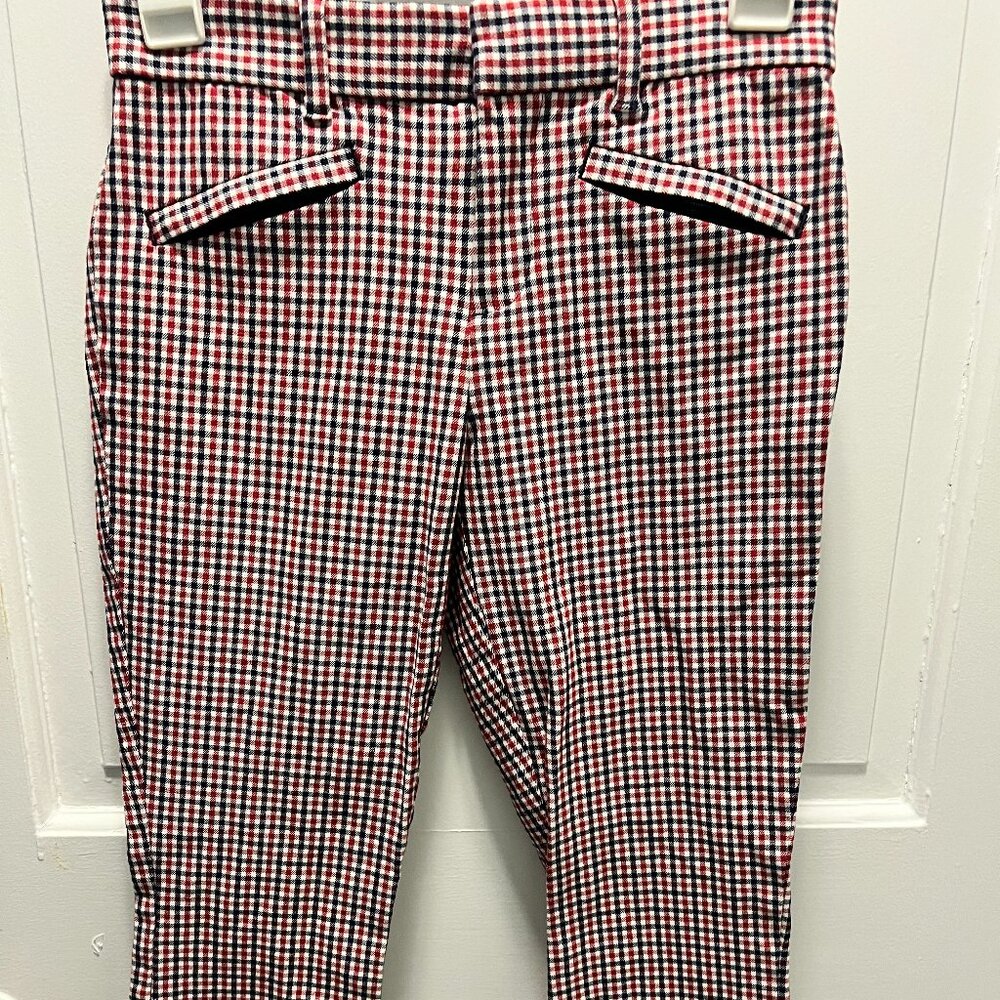 GAP Signature Skinny Ankle pants in red/black plaid, size 0